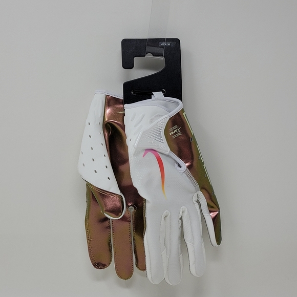 Nike Vapor Jet 7.0 Football WR Gloves White-Iridescent Unisex Size M New - Picture 1 of 7